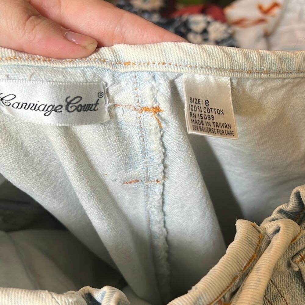 VMTG CARRIAGE COURT high waisted denim shorts 8 - Picture 2 of 5